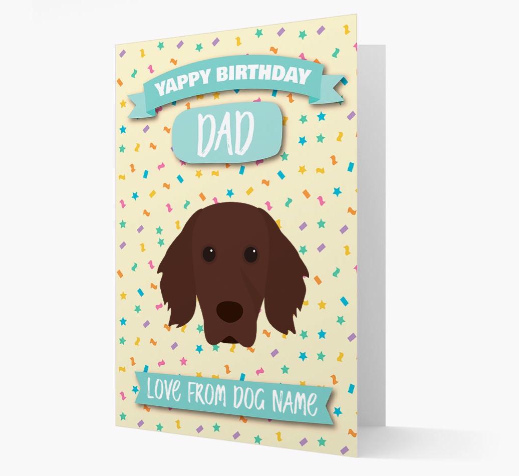 Personalised Card 'Yappy Birthday Dad' with {breedCommonName} Icon