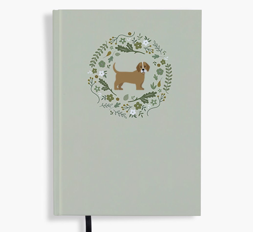 Floral Wreath: Personalised {breedFullName} Notebook