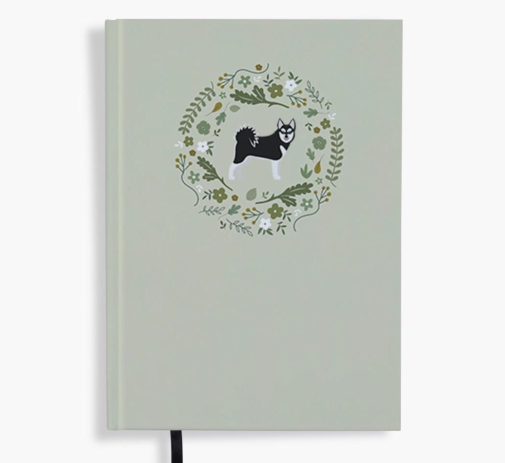 Floral Wreath: Personalised {breedFullName} Notebook