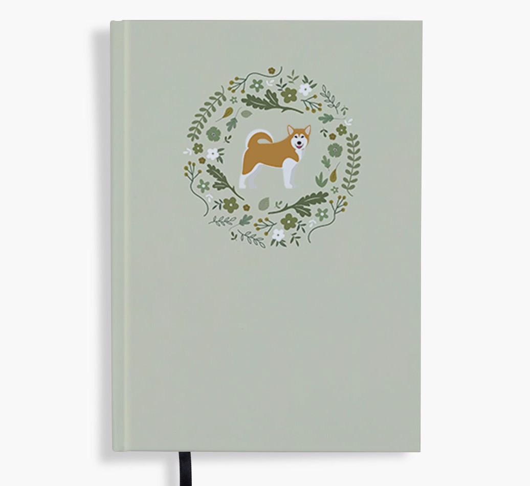 Floral Wreath: Personalised {breedFullName} Notebook