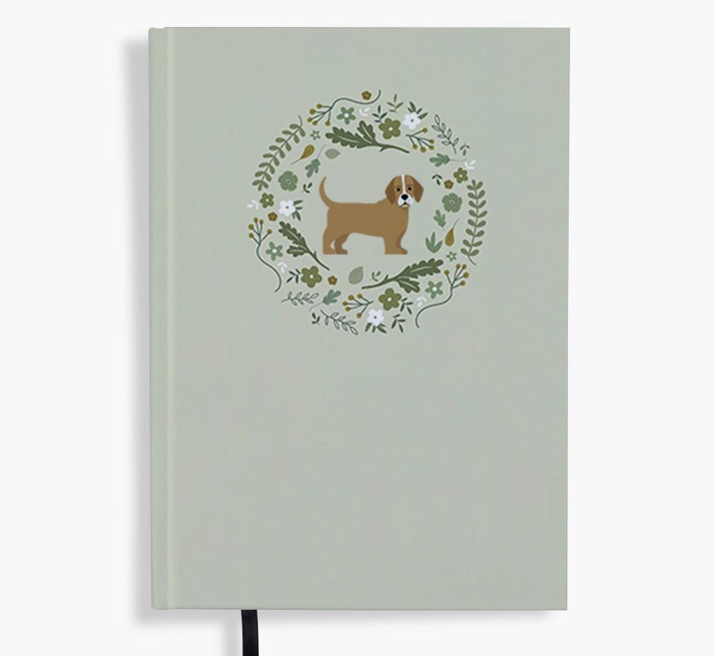 Floral Wreath: Personalised {breedFullName} Notebook