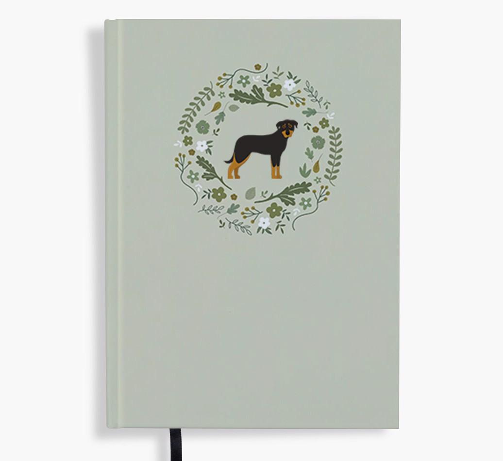 Floral Wreath: Personalised {breedFullName} Notebook