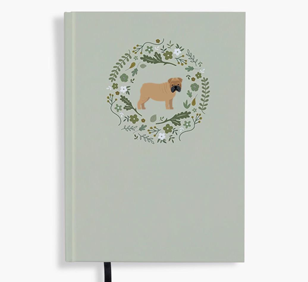 Floral Wreath: Personalised {breedFullName} Notebook