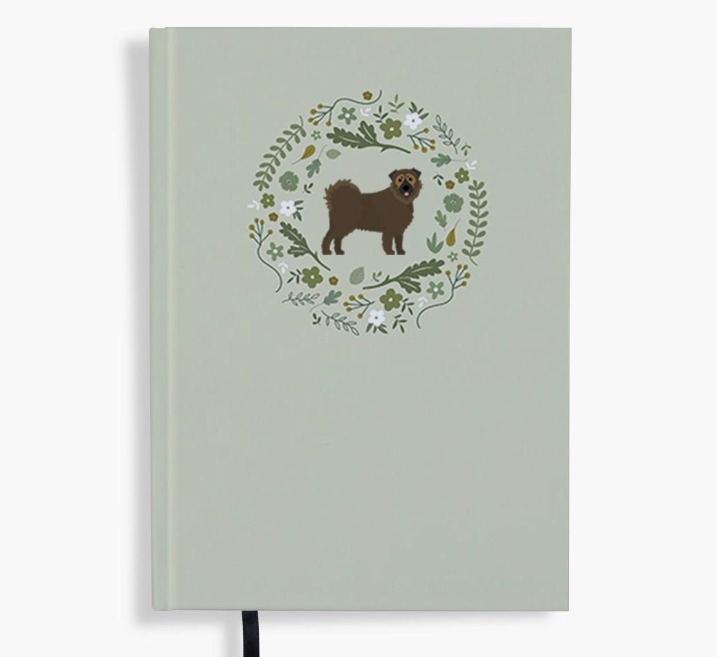 Floral Wreath: Personalised {breedFullName} Notebook