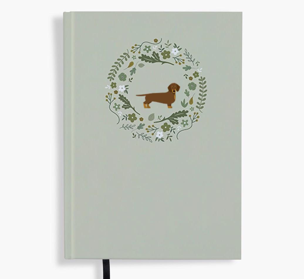 Floral Wreath: Personalised {breedFullName} Notebook