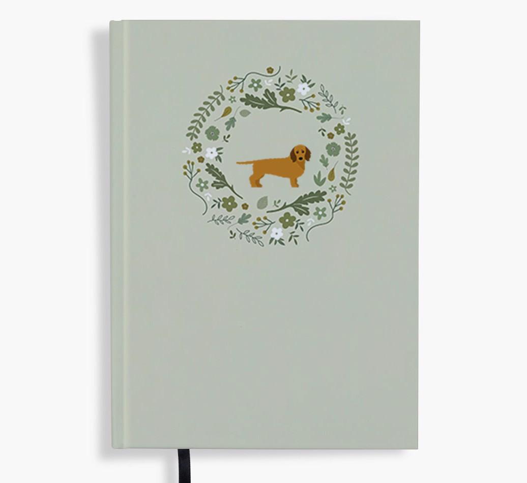 Floral Wreath: Personalised {breedFullName} Notebook