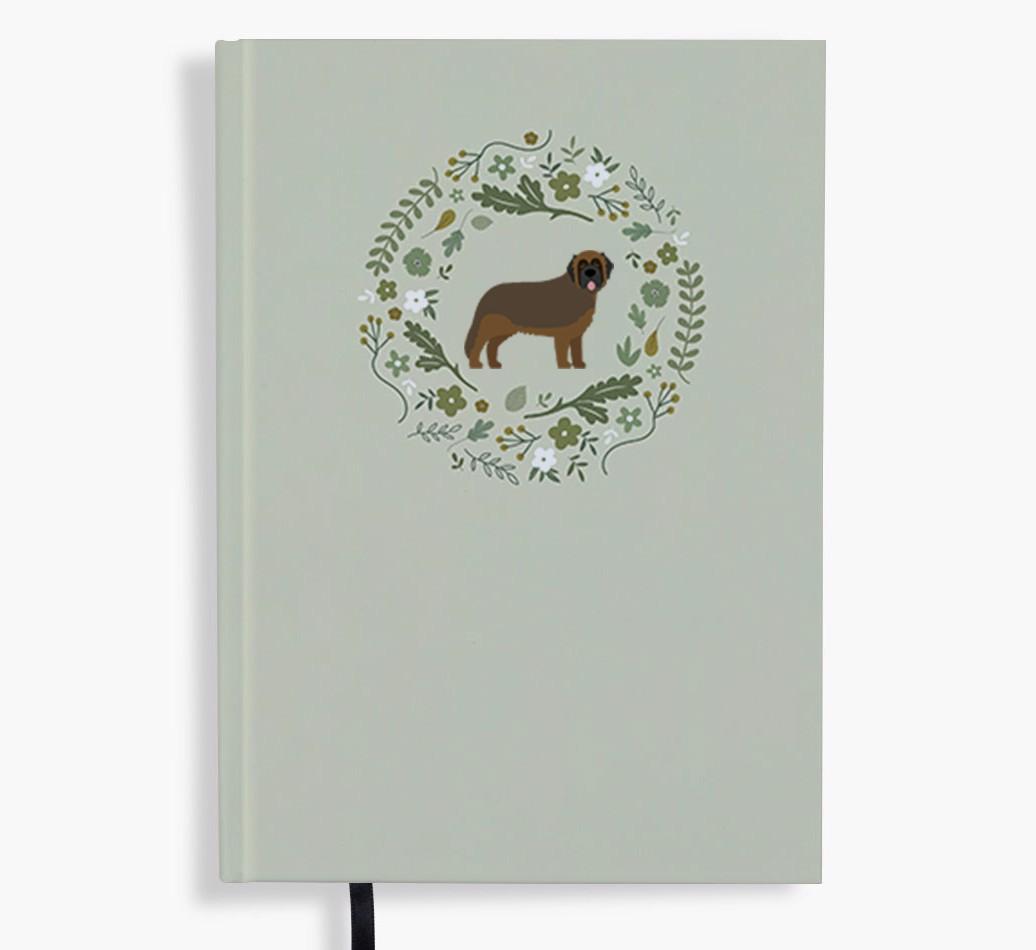 Floral Wreath: Personalised {breedFullName} Notebook