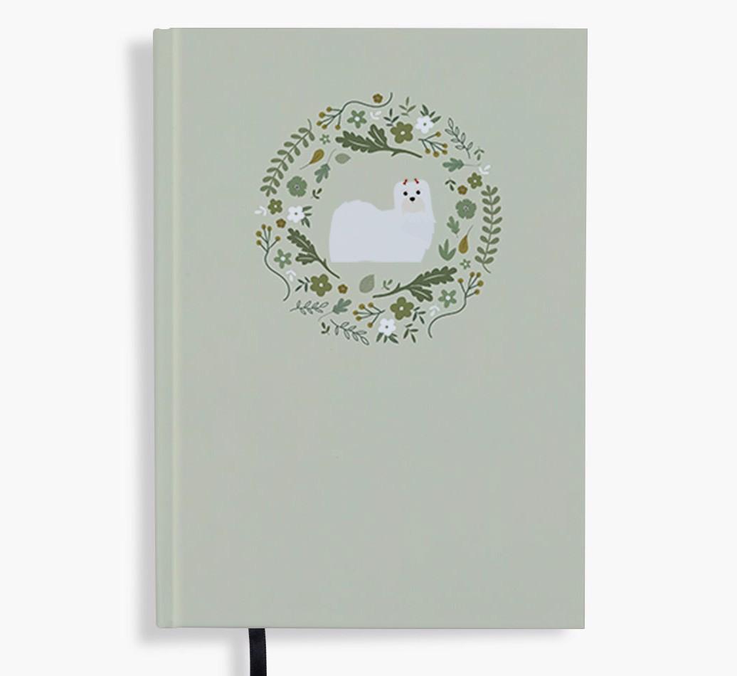 Floral Wreath: Personalised {breedFullName} Notebook