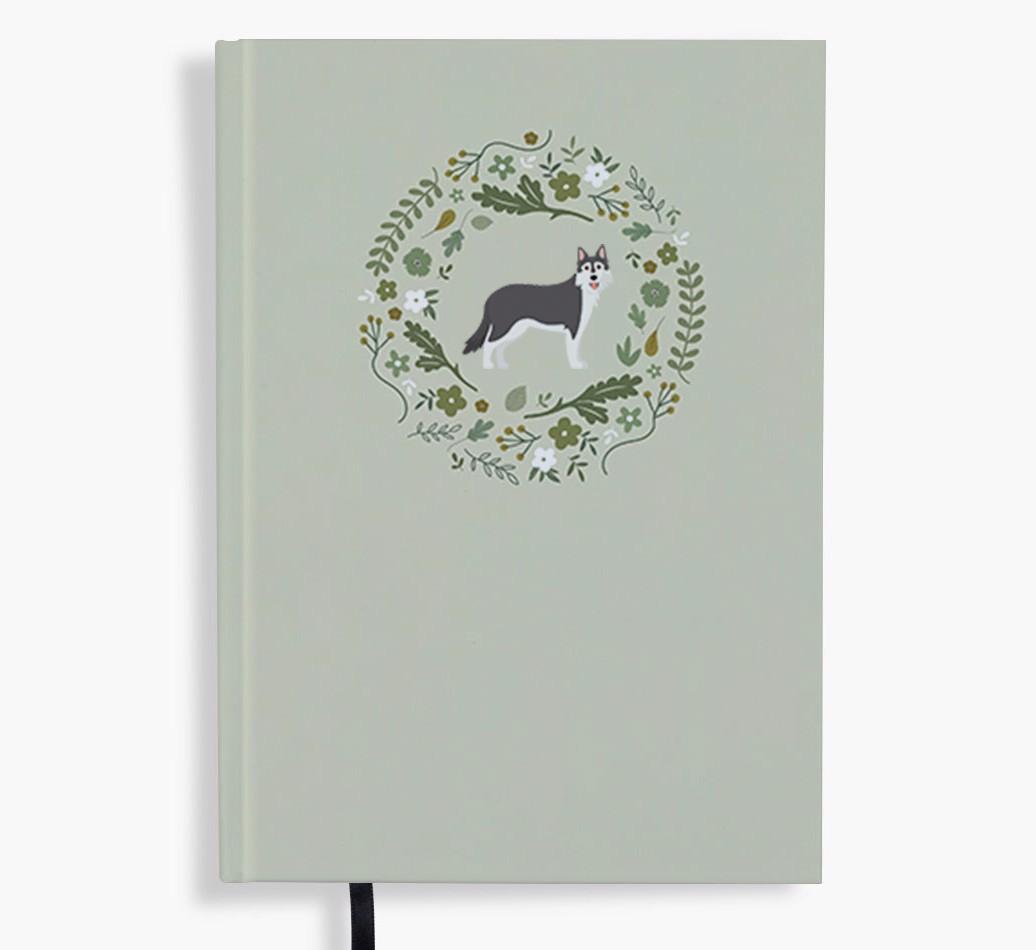 Floral Wreath: Personalised {breedFullName} Notebook