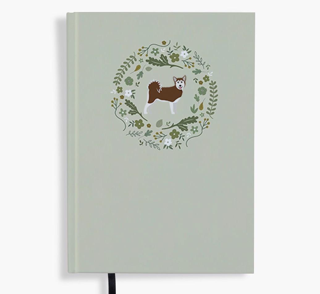 Floral Wreath: Personalised {breedFullName} Notebook