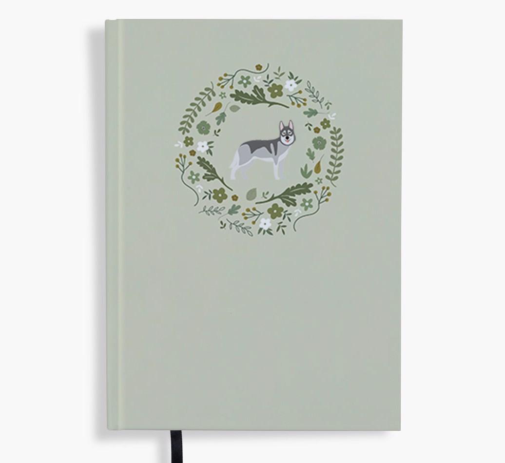 Floral Wreath: Personalised {breedFullName} Notebook