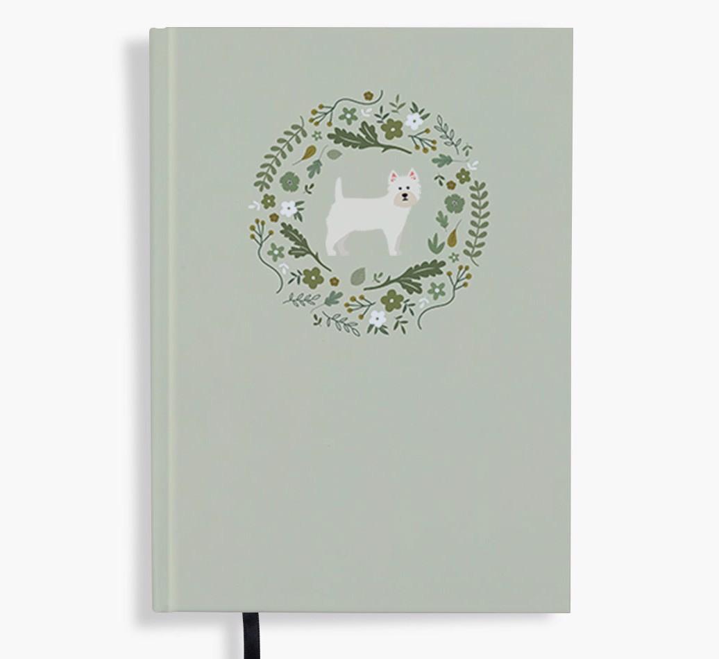 Floral Wreath: Personalised {breedFullName} Notebook