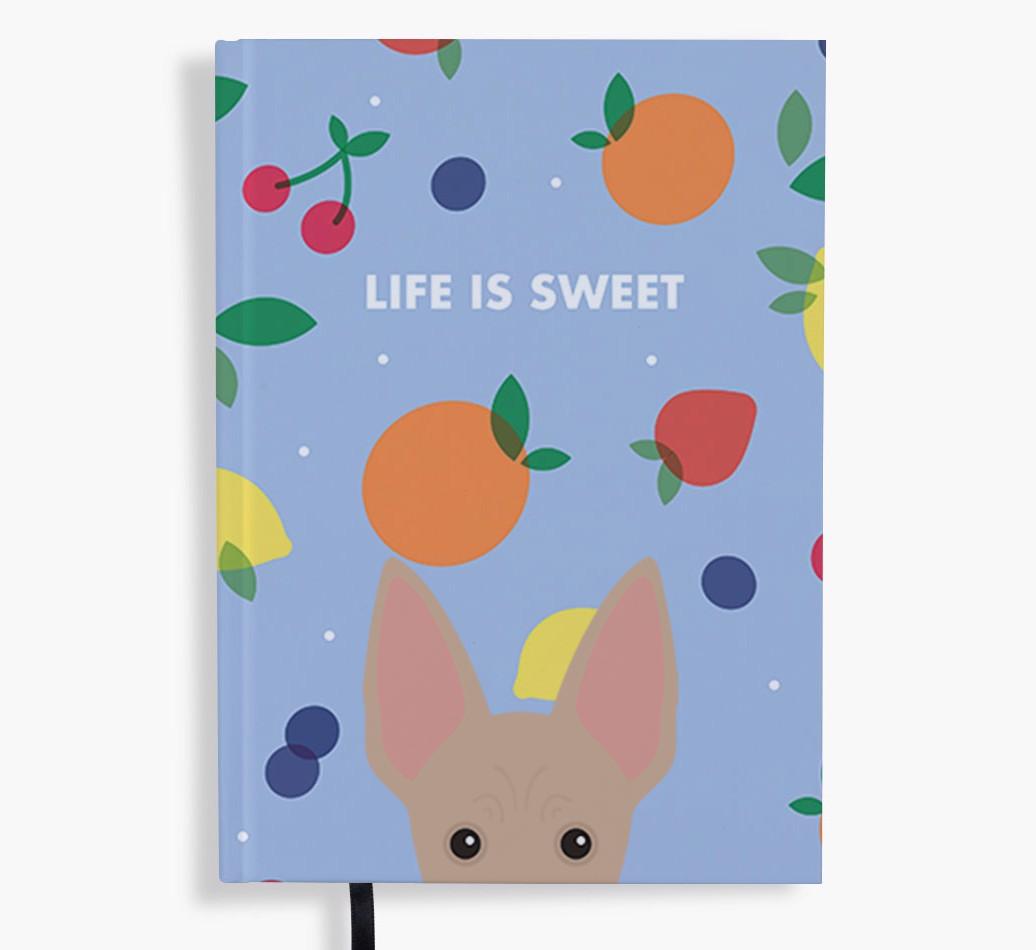 Life Is Sweet: Personalized {breedFullName} Notebook