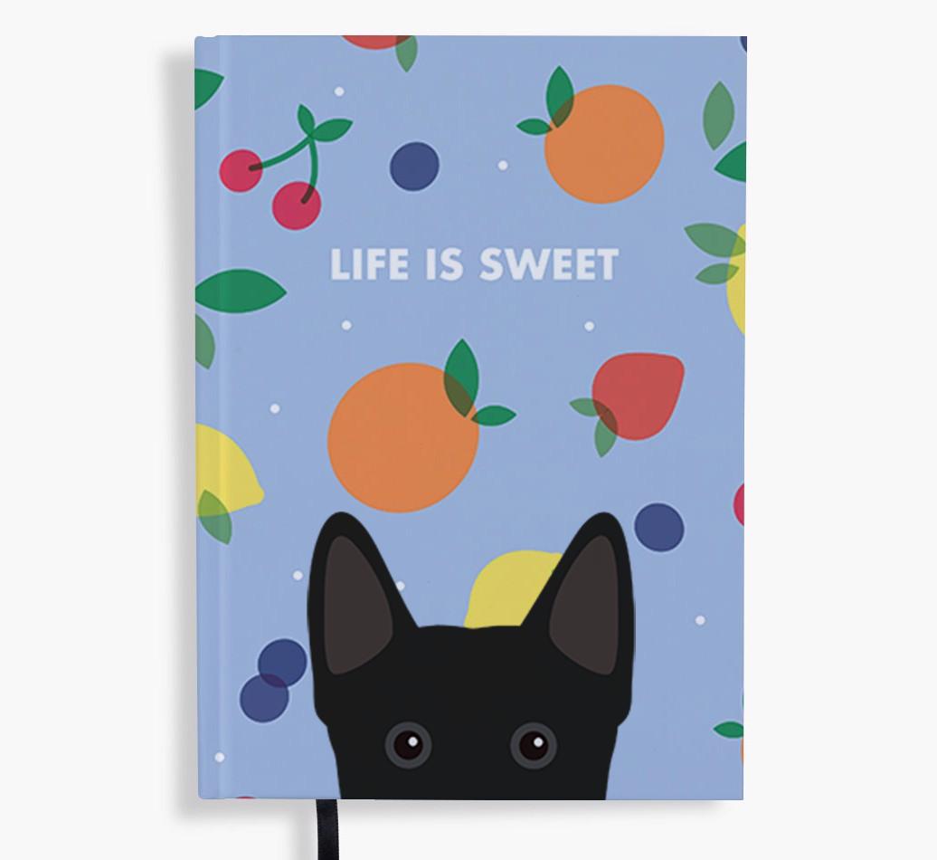 Life Is Sweet: Personalized {breedFullName} Notebook