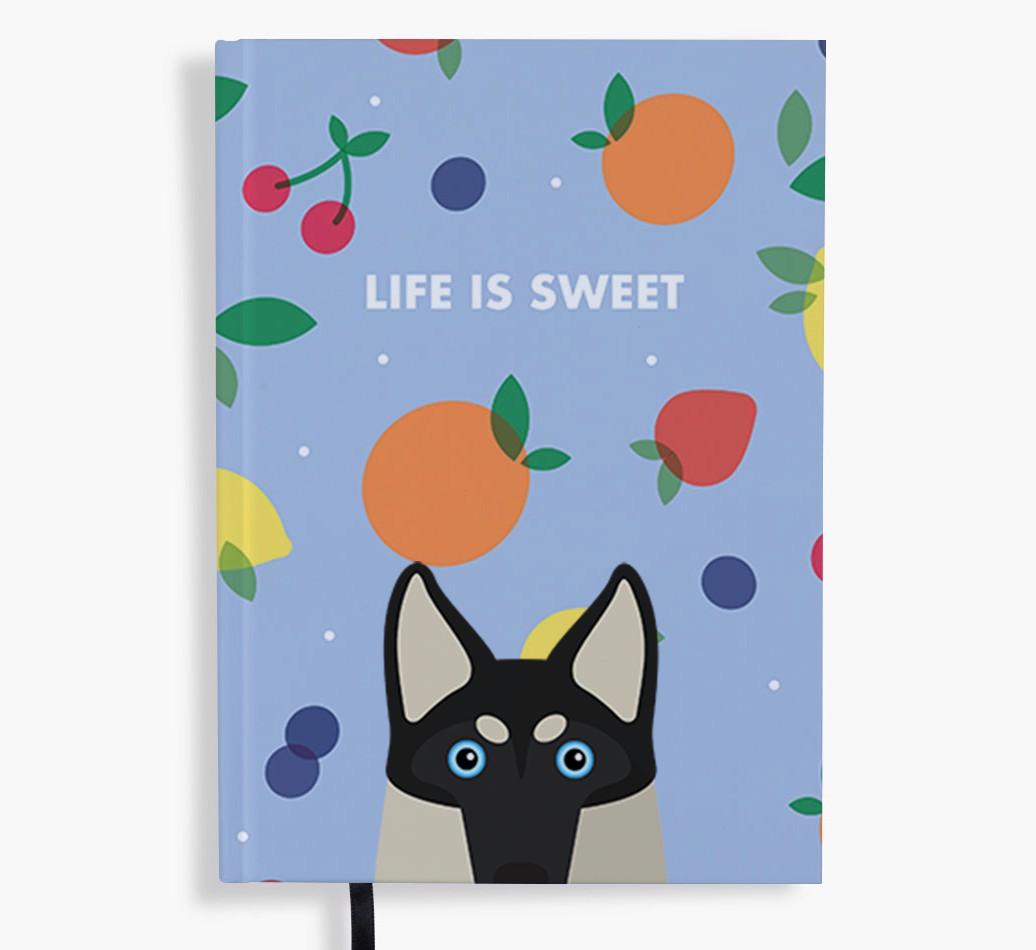 Life Is Sweet: Personalized {breedFullName} Notebook