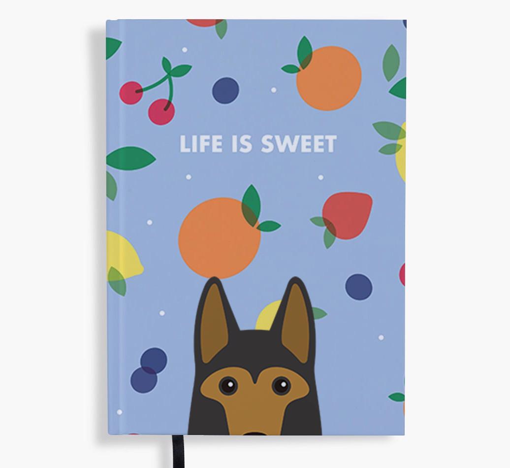 Life Is Sweet: Personalized {breedFullName} Notebook