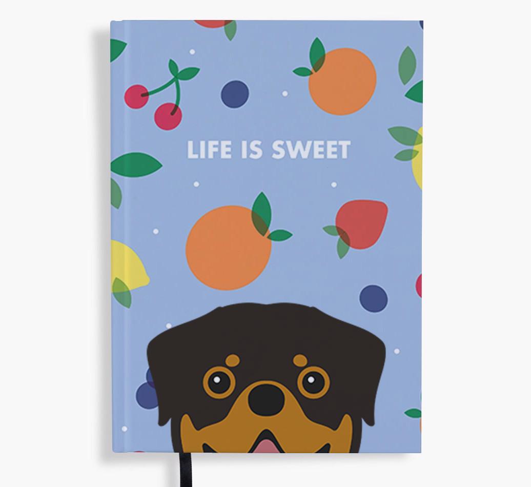 Life Is Sweet: Personalized {breedFullName} Notebook