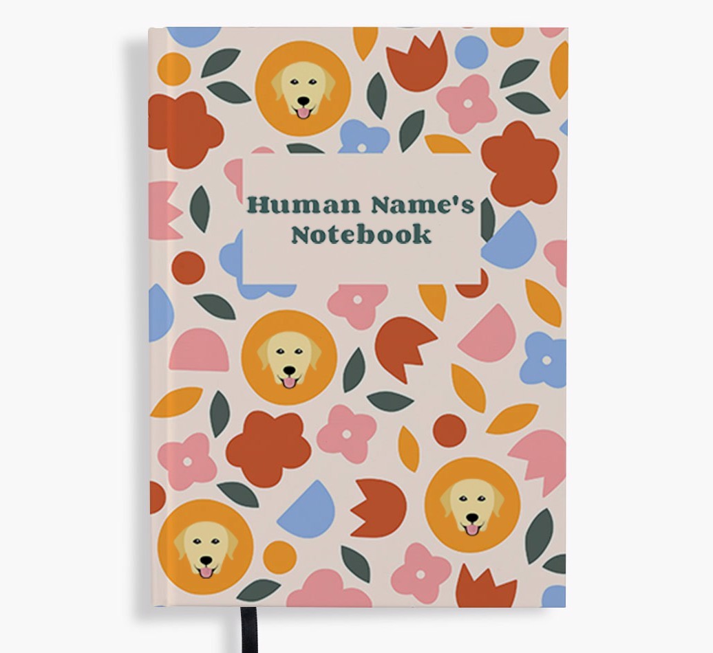 Floral: Personalized {breedFullName} Notebook