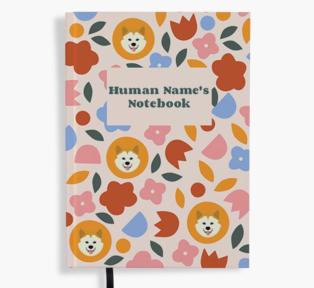 Floral: Personalized {breedFullName} Notebook
