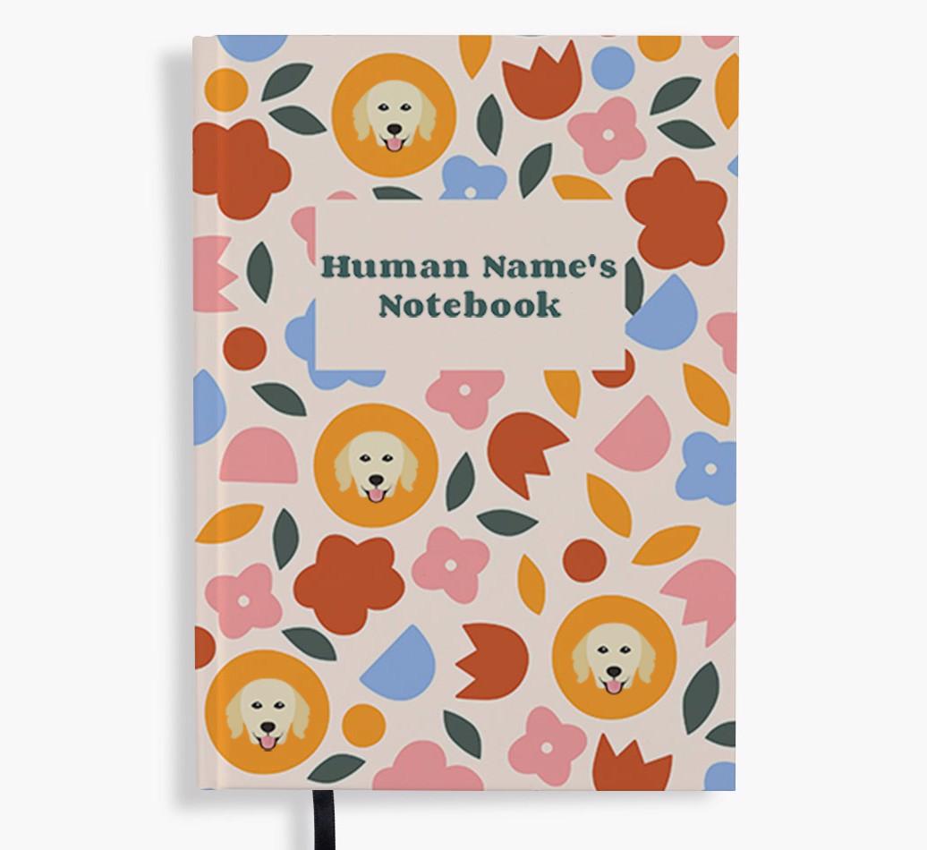 Floral: Personalized {breedFullName} Notebook