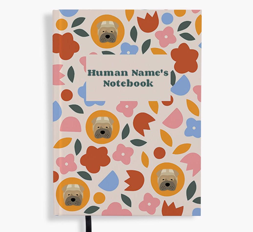 Floral: Personalized {breedFullName} Notebook
