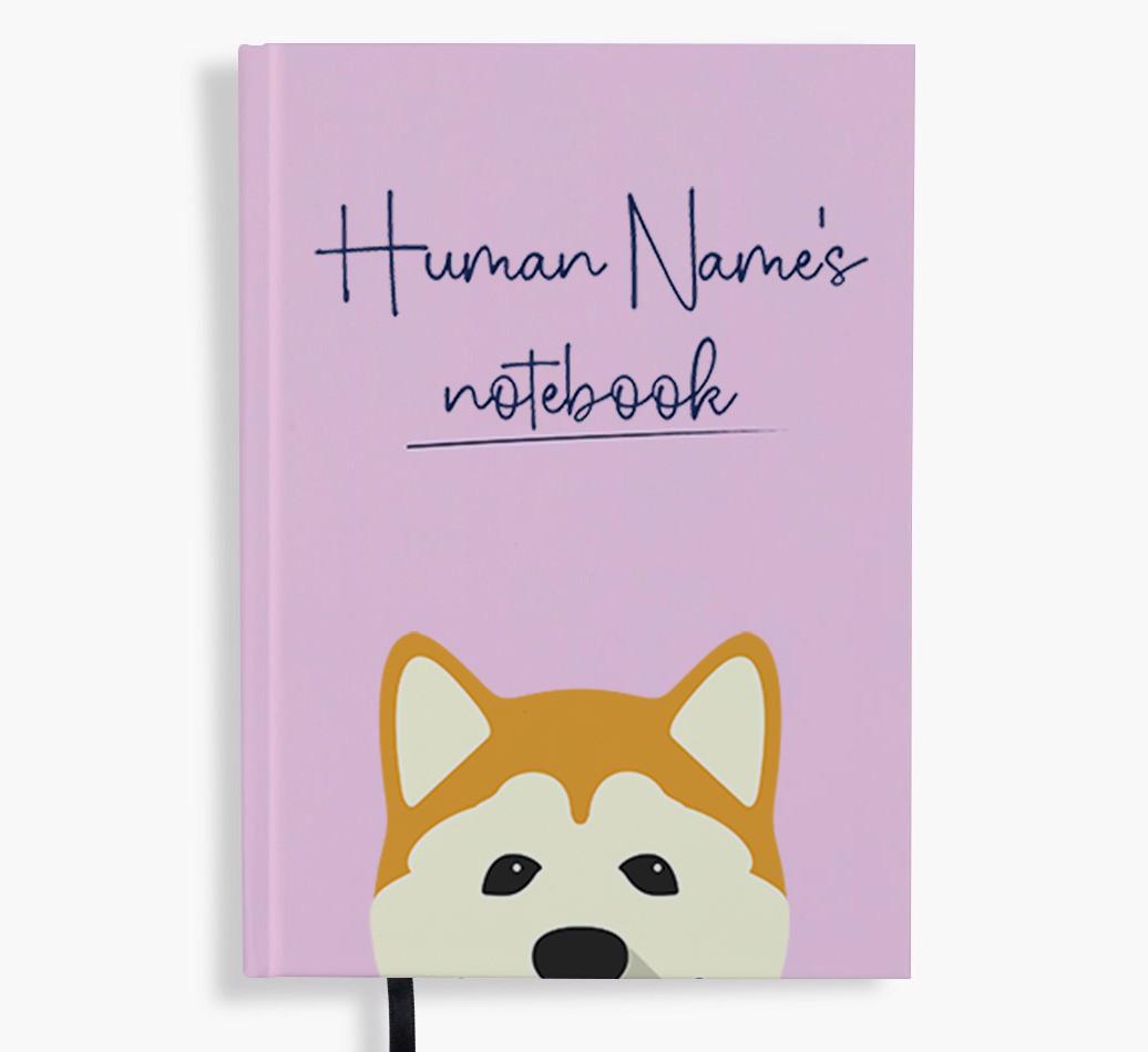 Handwritten: Personalized {breedFullName} Notebook