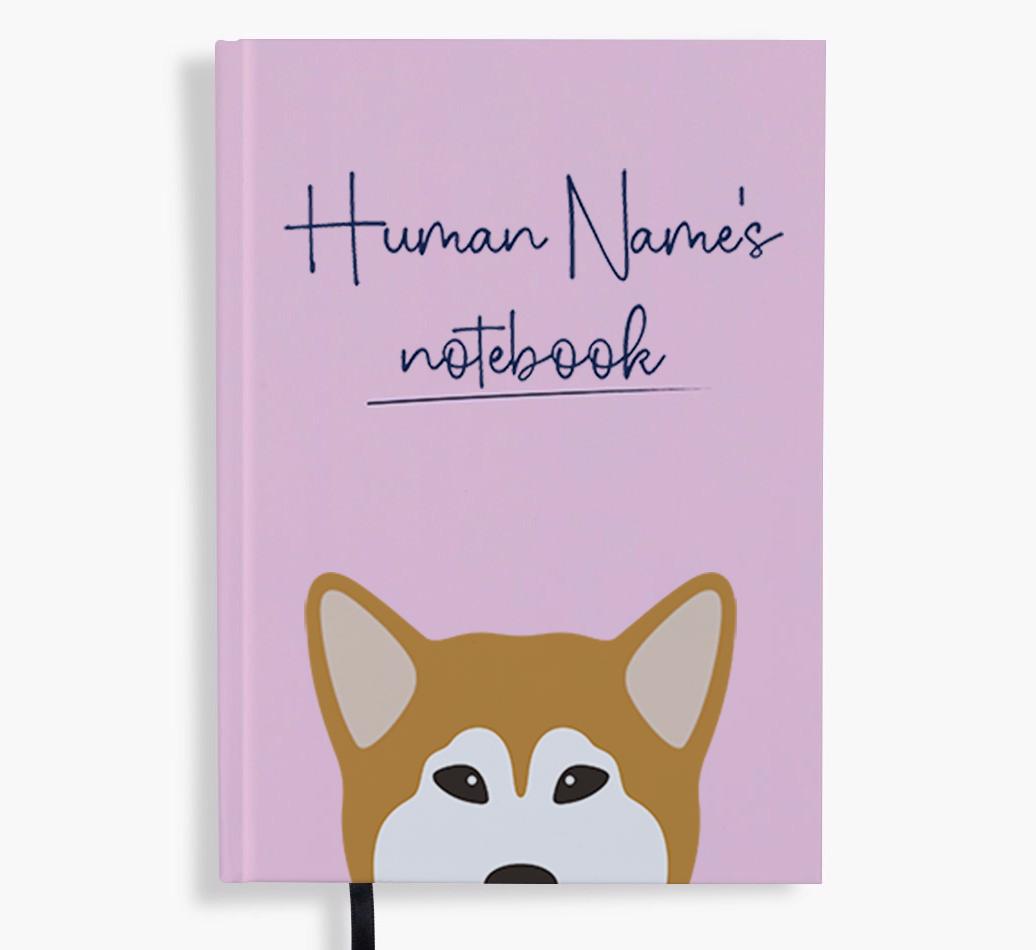 Handwritten: Personalized {breedFullName} Notebook