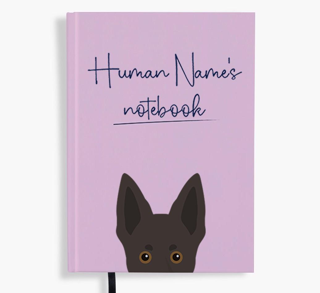 Handwritten: Personalized {breedFullName} Notebook
