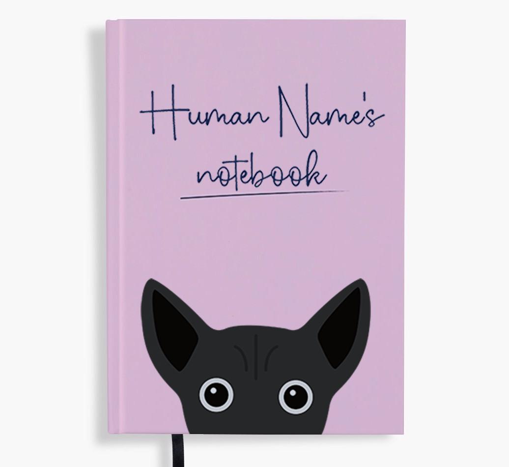 Handwritten: Personalized {breedFullName} Notebook