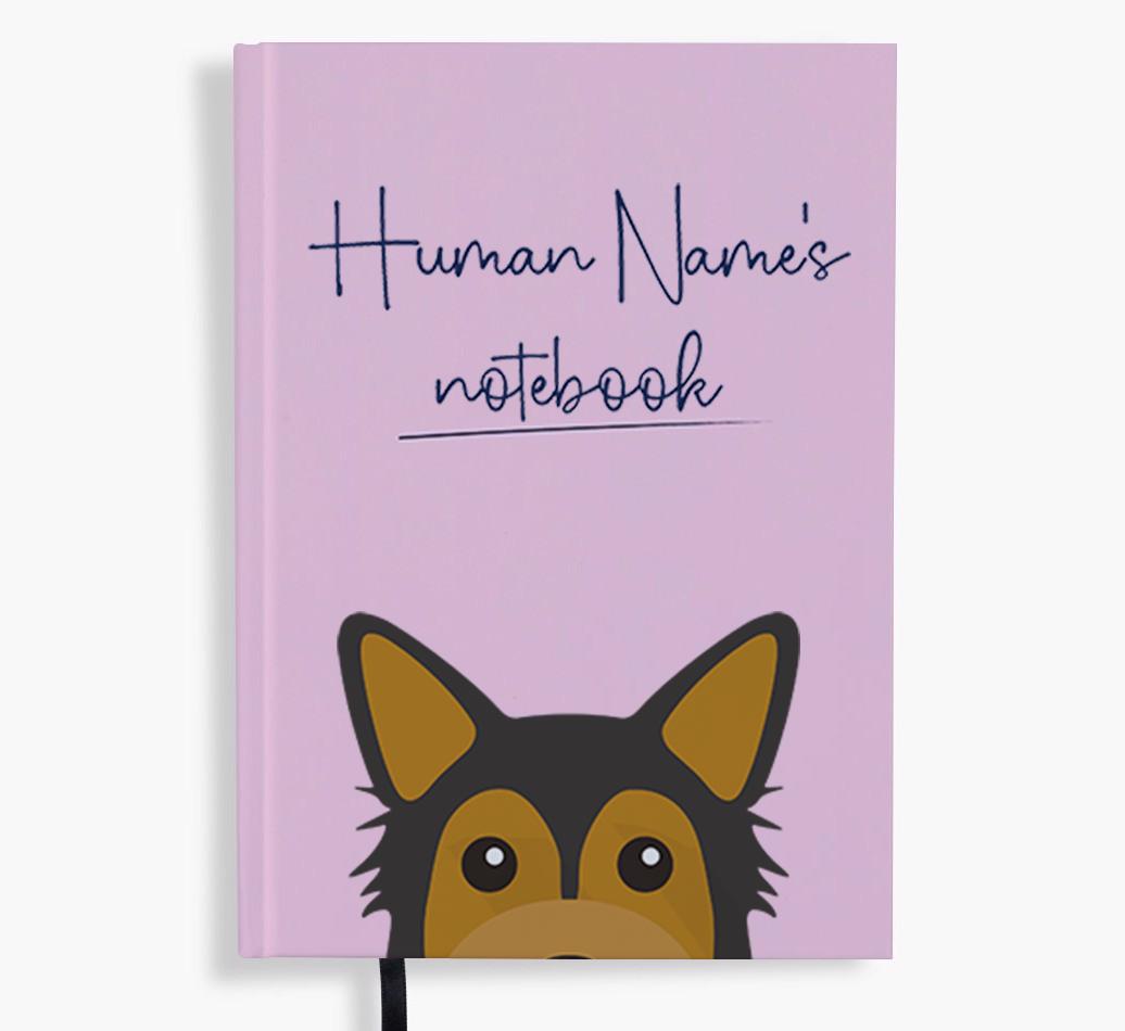 Handwritten: Personalized {breedFullName} Notebook