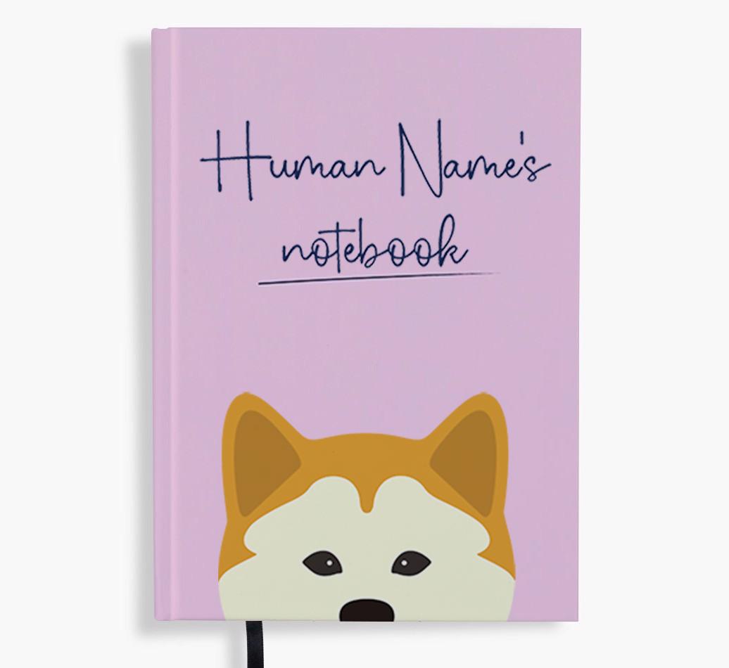 Handwritten: Personalized {breedFullName} Notebook