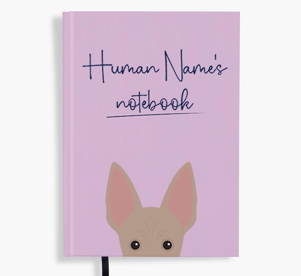 Handwritten: Personalized {breedFullName} Notebook