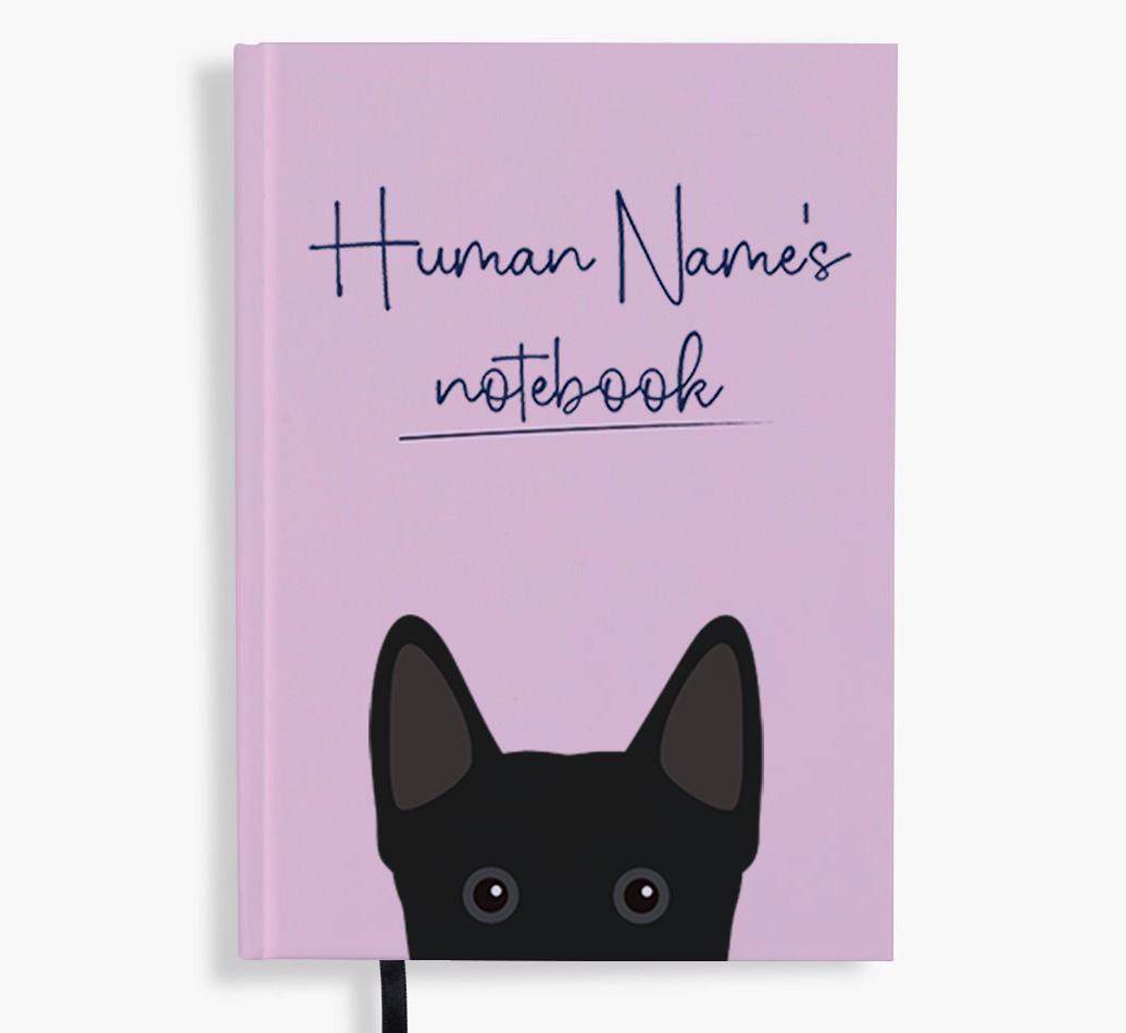 Handwritten: Personalized {breedFullName} Notebook