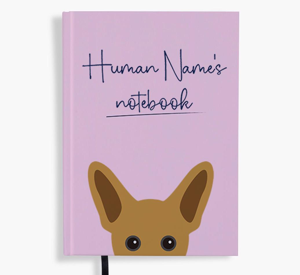 Handwritten: Personalized {breedFullName} Notebook
