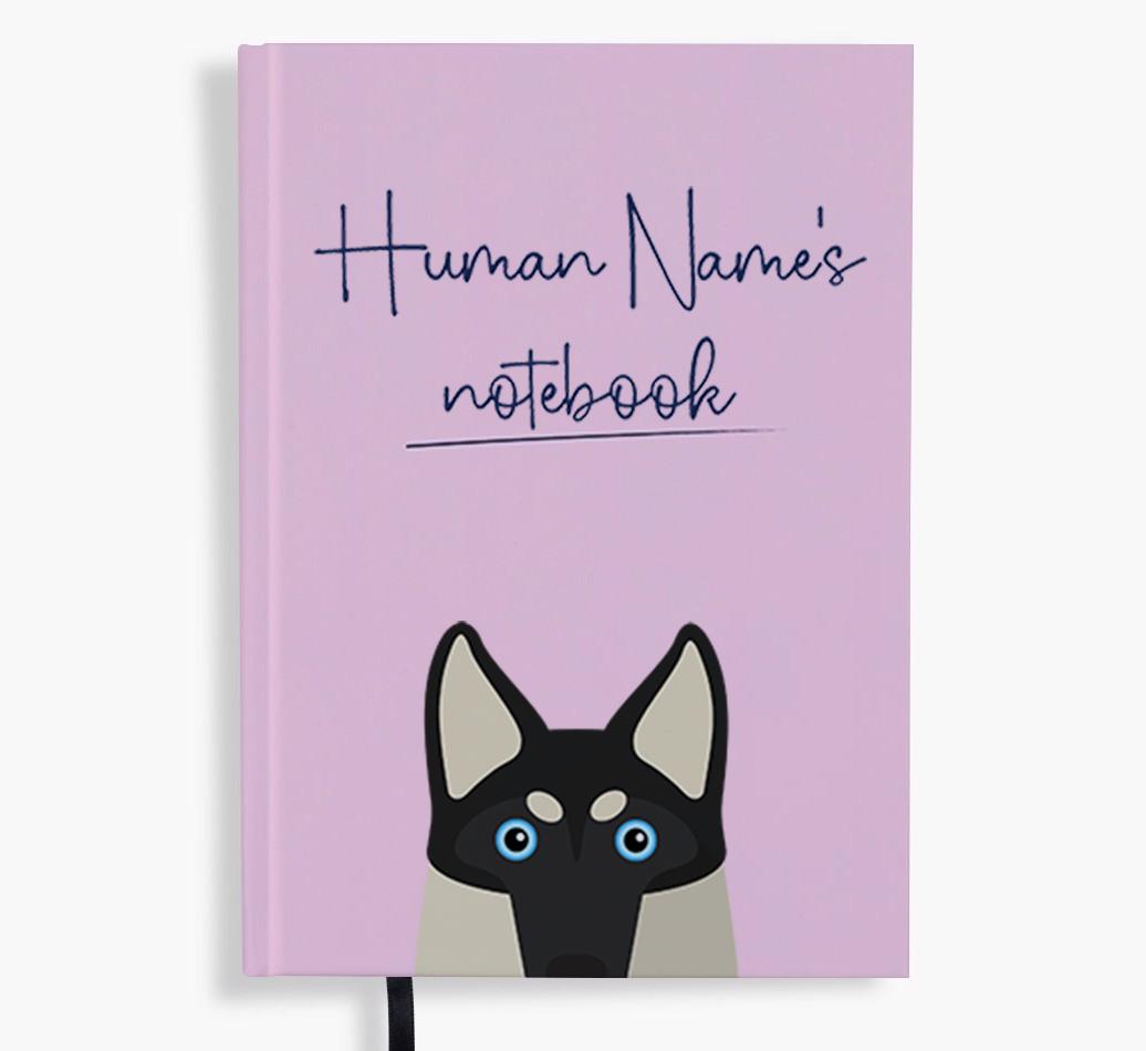 Handwritten: Personalized {breedFullName} Notebook
