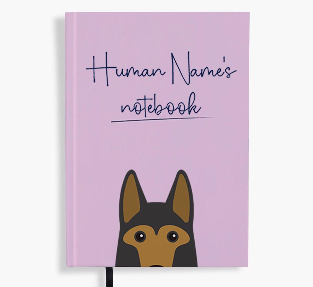Handwritten: Personalized {breedFullName} Notebook
