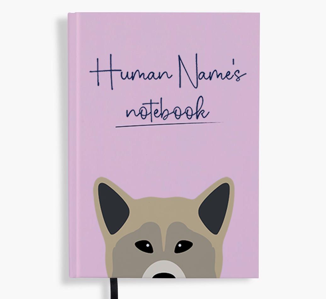 Handwritten: Personalized {breedFullName} Notebook