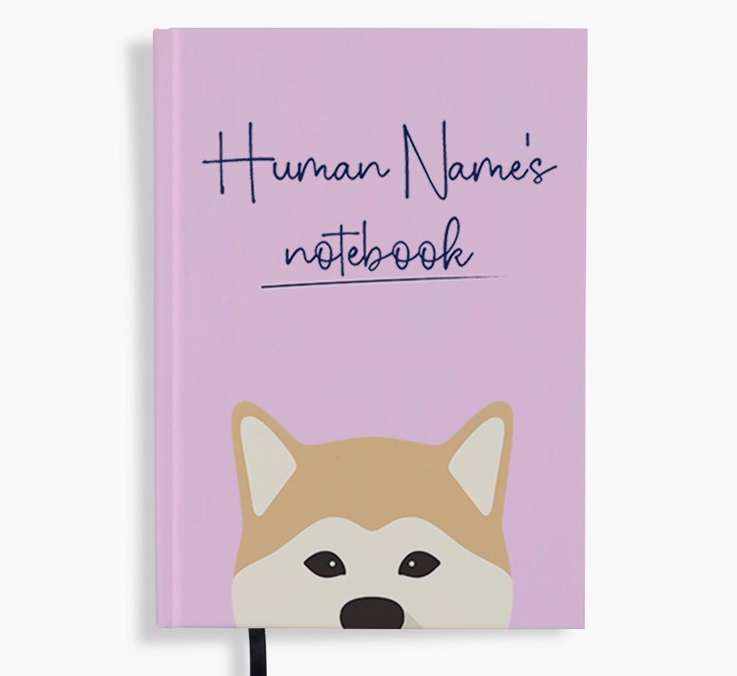 Handwritten: Personalized {breedFullName} Notebook
