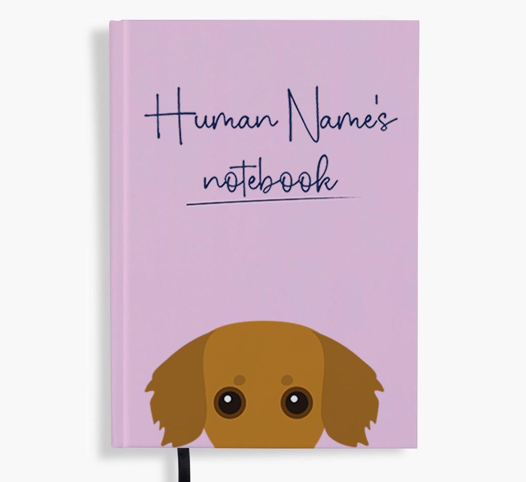 Handwritten: Personalized {breedFullName} Notebook
