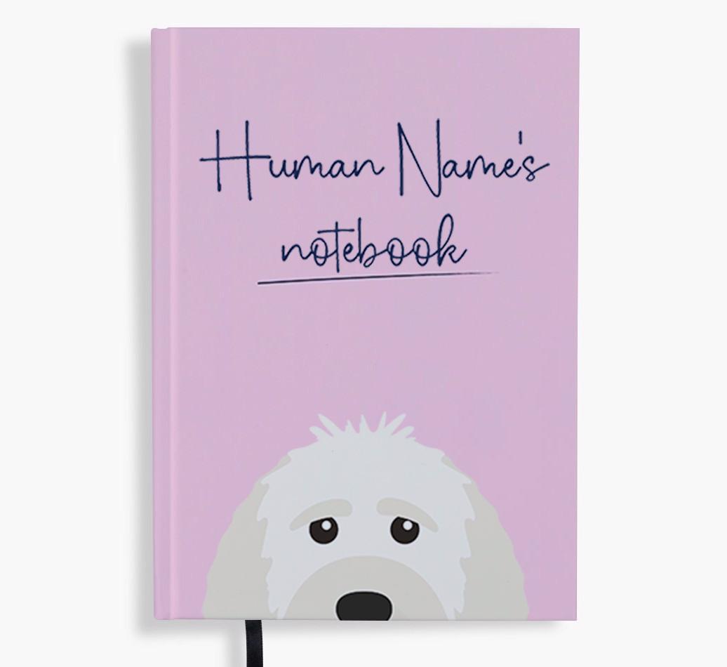 Handwritten: Personalized {breedFullName} Notebook