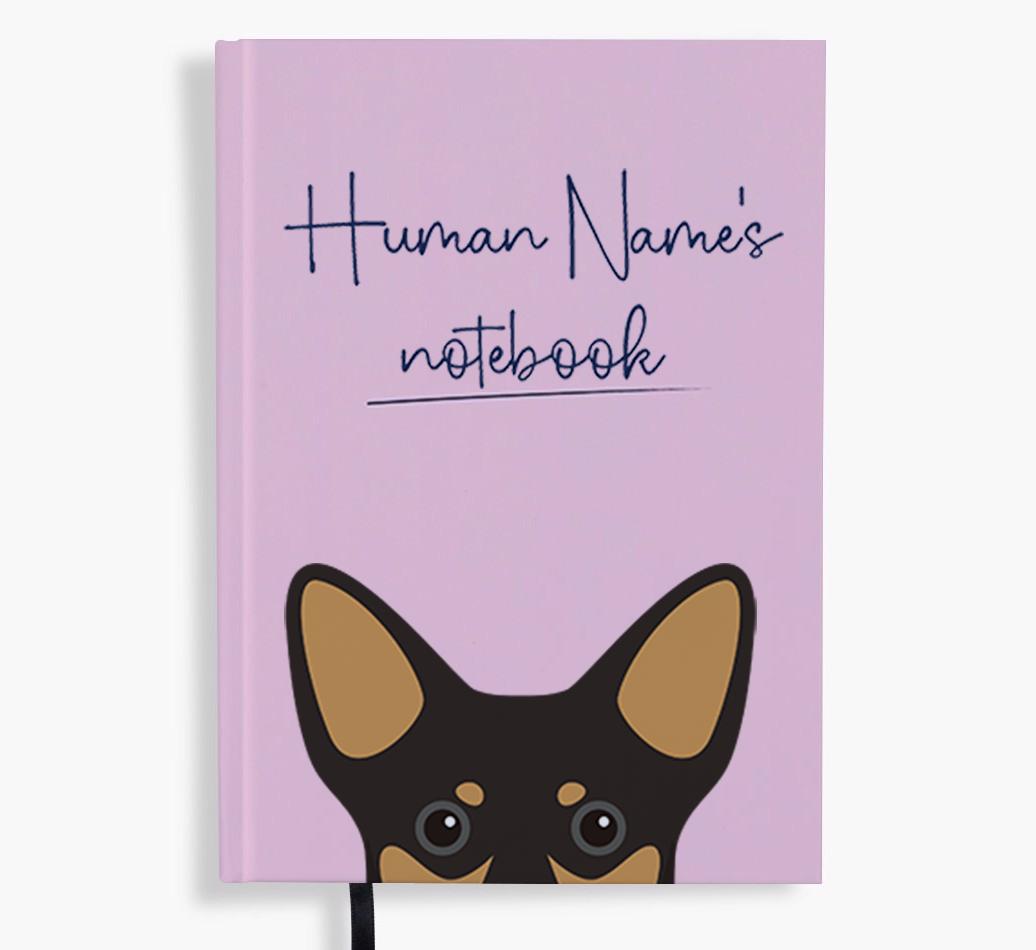 Handwritten: Personalized {breedFullName} Notebook