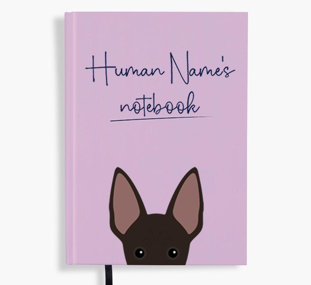 Handwritten: Personalized {breedFullName} Notebook