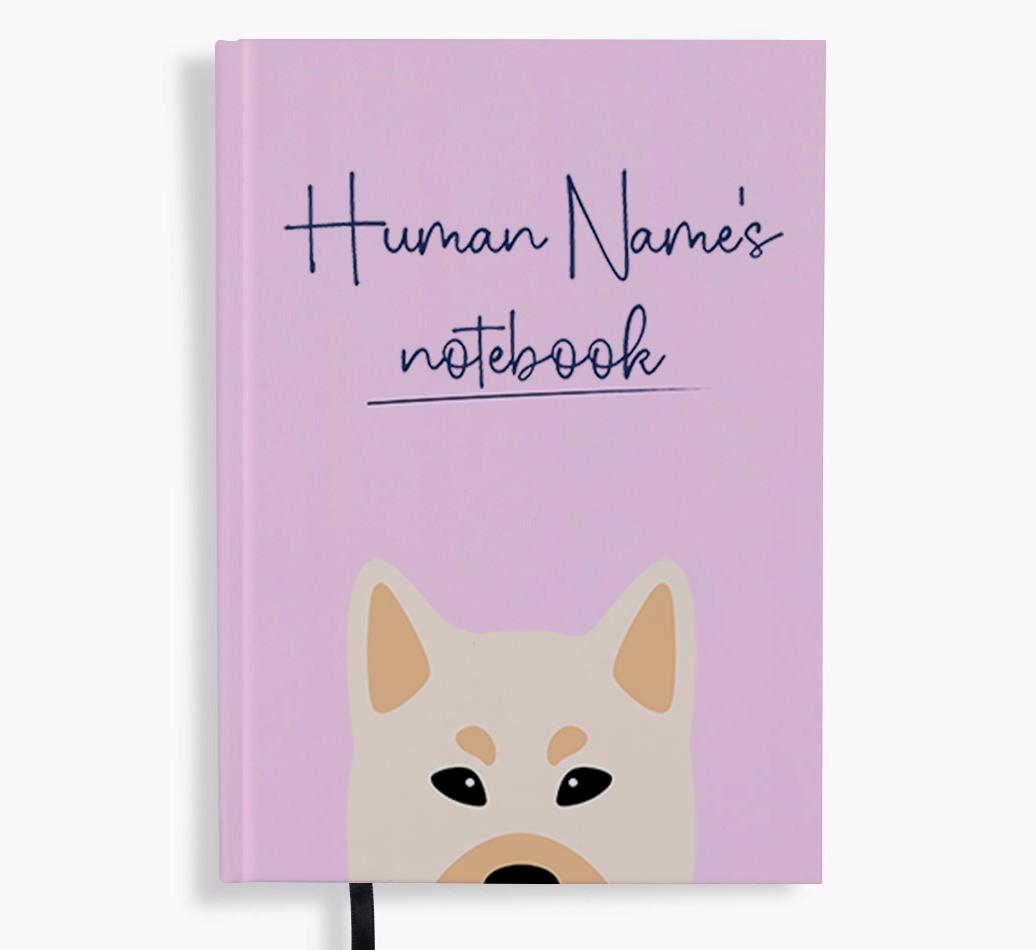 Handwritten: Personalized {breedFullName} Notebook