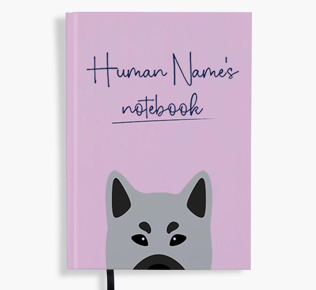 Handwritten: Personalized {breedFullName} Notebook