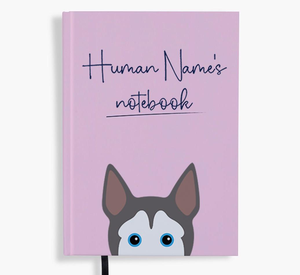 Handwritten: Personalized {breedFullName} Notebook