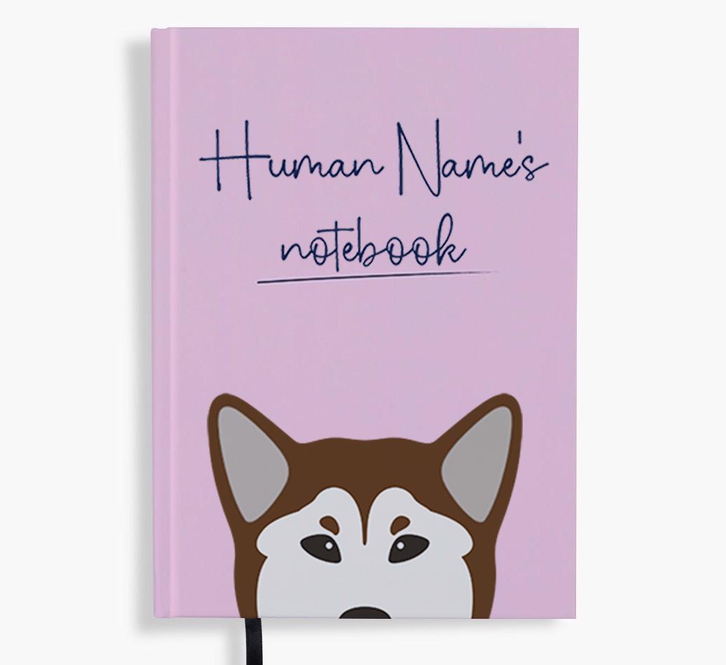 Handwritten: Personalized {breedFullName} Notebook