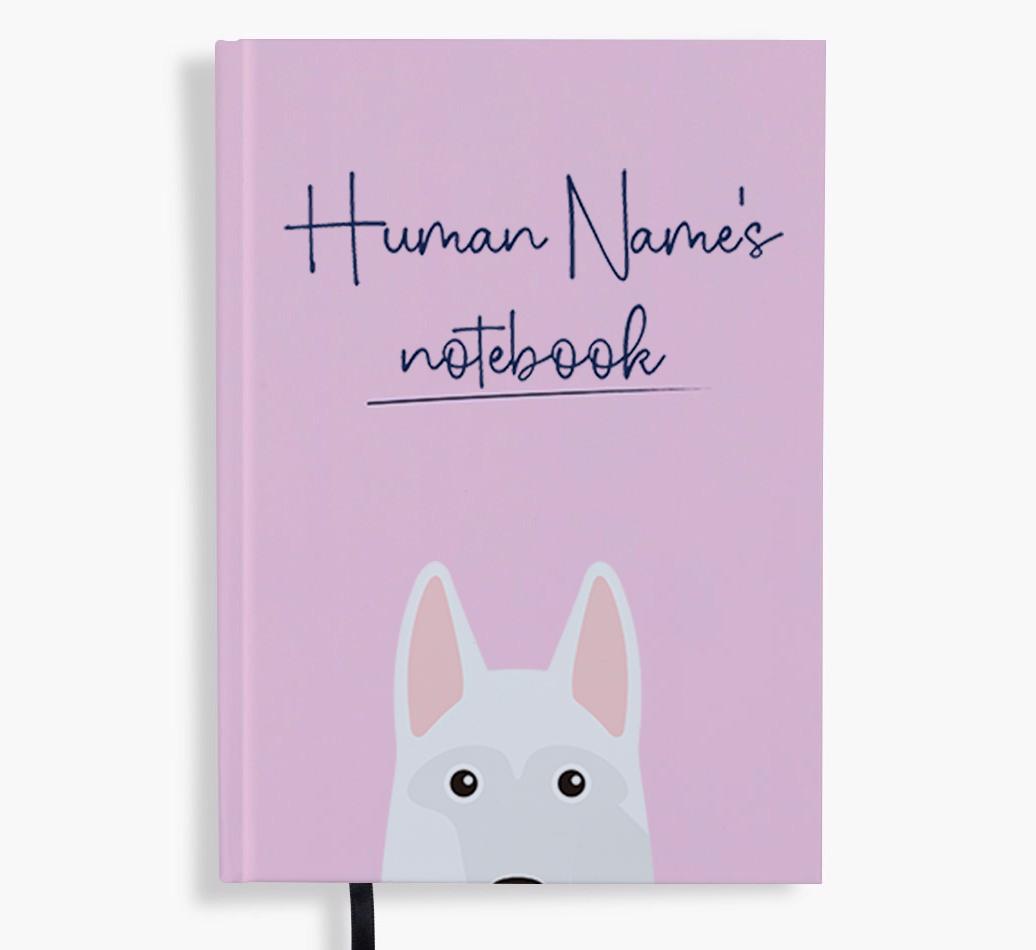 Handwritten: Personalized {breedFullName} Notebook