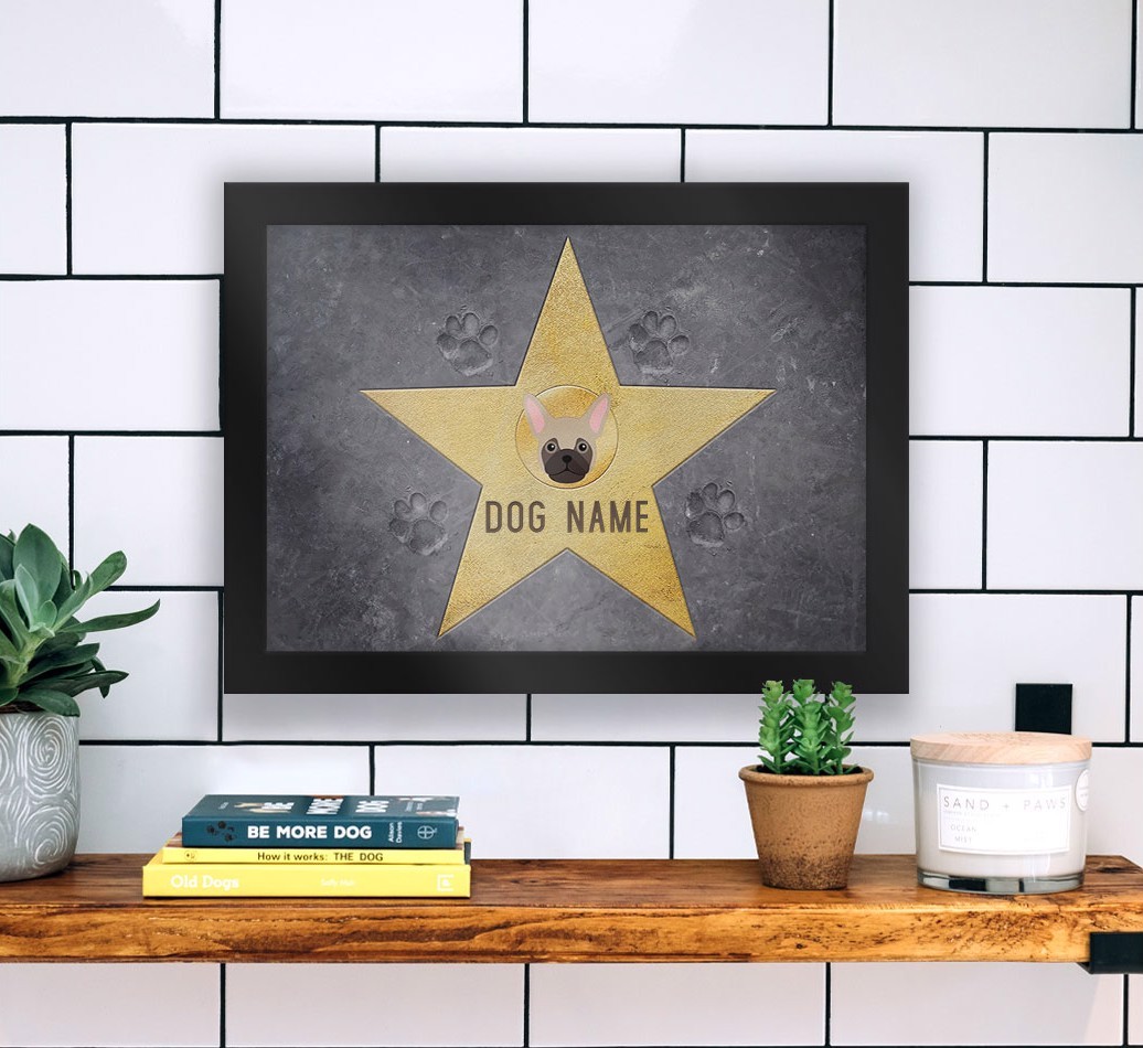 Star of Fame: Personalised {breedFullName} Framed Print