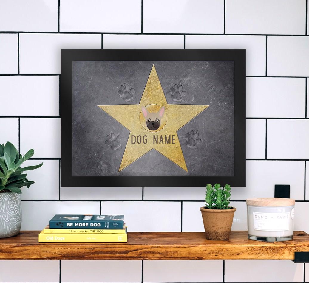 Star of Fame: Personalized {breedFullName} Framed Print