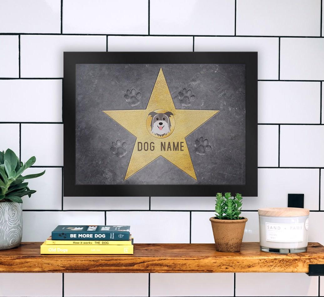 Star of Fame: Personalized {breedFullName} Framed Print